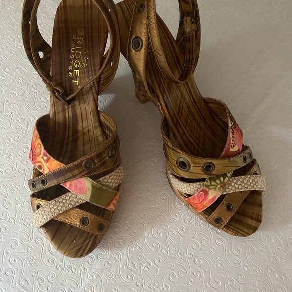 Bridget Shuster Cork Wedges Sandals. Size 10 - Picture 11 of 11